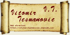 Vitomir Tešmanović vizit kartica